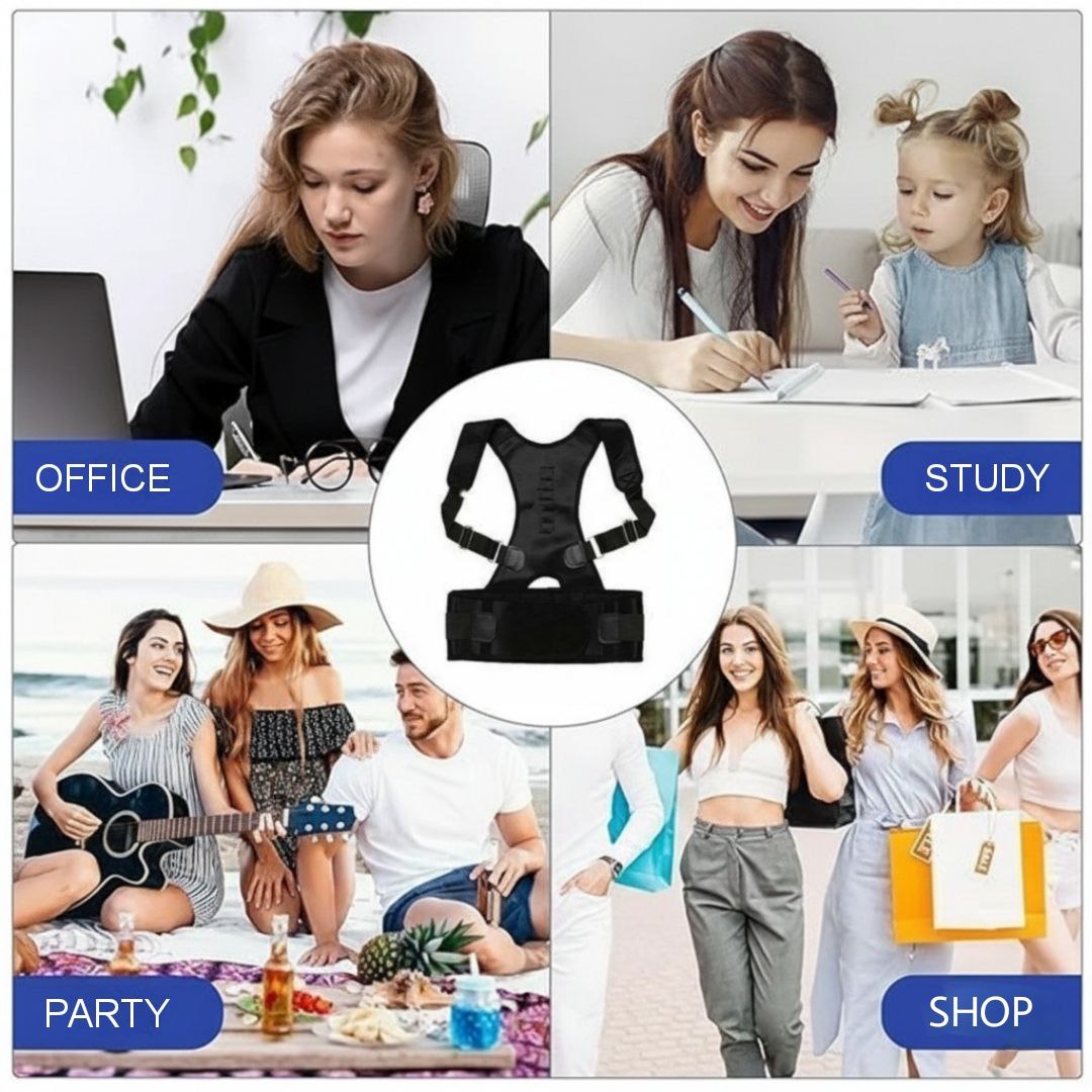 Adjustable Unisex Magnetic Posture Corrector Shoulder Back Support Belt for adults Posture Corrector