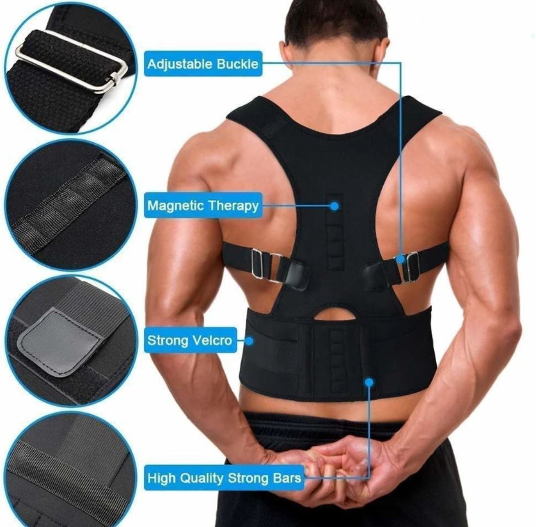 Adjustable Unisex Magnetic Posture Corrector Shoulder Back Support Belt for adults Posture Corrector